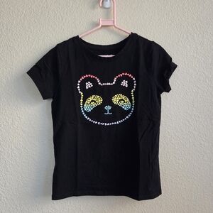 Cat & Jack Black Tee with Colorful Bear Design